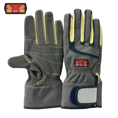 トンボレックス ケブラー繊維&人工皮革製手袋ロング K-551