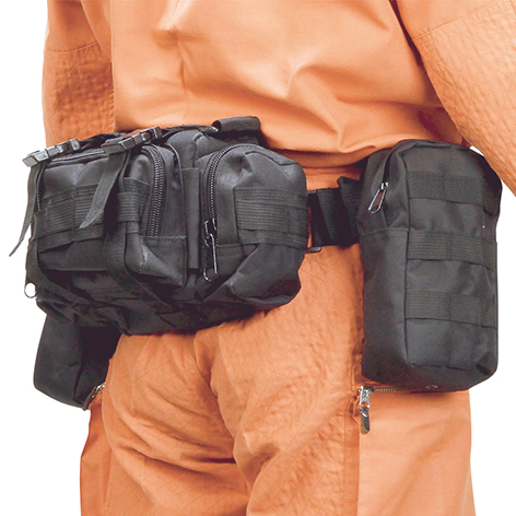 ウエスト/ショルダーバッグとサイドパックだけでも装着可能。 対応ウエスト最大150cm