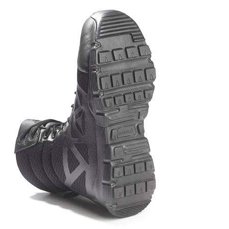 ナイロン製踏み抜き防止板入り。ASTM F2892(米国ソフト安全靴規格)クリア