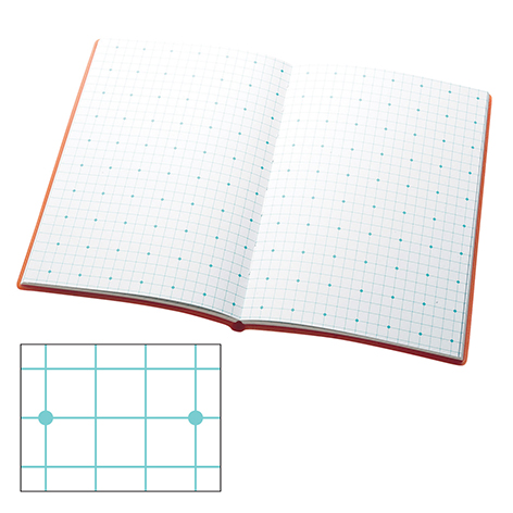 耐水性の合成紙を使用した5mm方眼付ノート (128ページ)