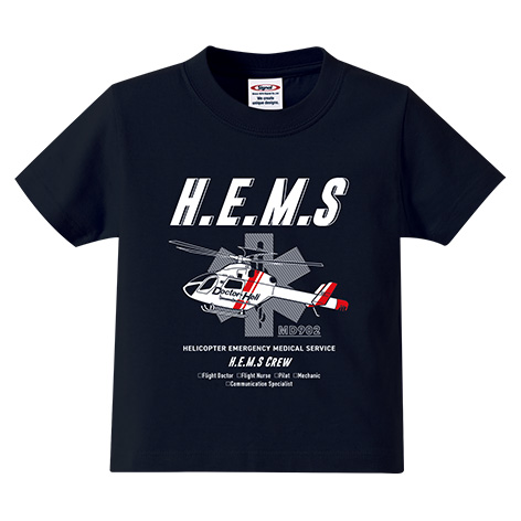 ドクターヘリ HEMS コットンキッズTシャツ MD902