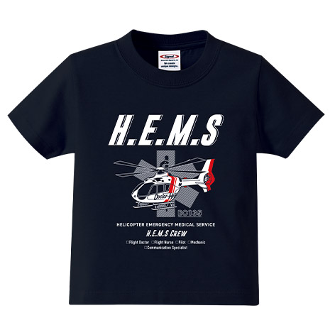 ドクターヘリ HEMS コットンキッズTシャツ EC135