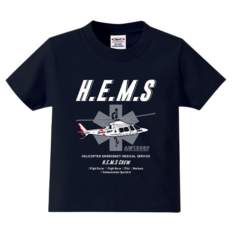 ドクターヘリ HEMS コットンキッズTシャツ AW109SP